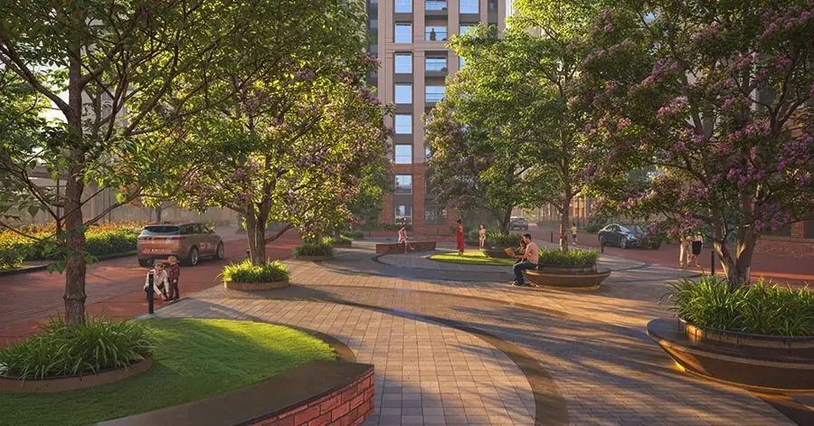 Brigade Granada Whitefield concept landscaped open green space