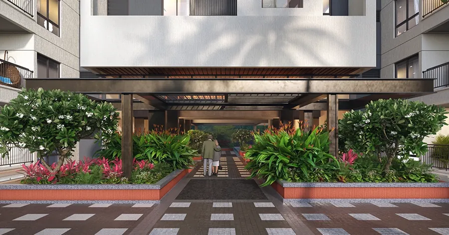 Brigade Granada Whitefield concept co-working and retail zone